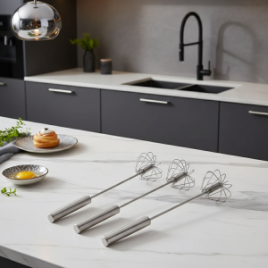 Fouet manuel semi-automatique en acier inoxydable pour centre commercial, gadgets de cuisson pour œufs, crème domestique Fouet manuel semi-automatique en acier inoxydable pour centre commercial, gadgets de cuisson pour œufs, crème domestique