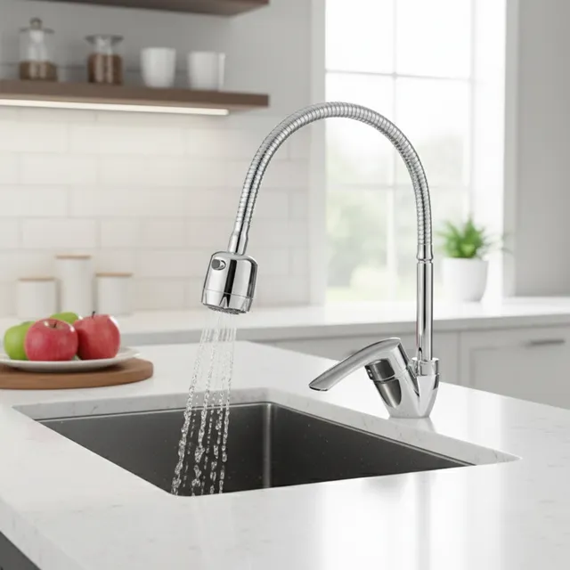 Robinet de lavabo de cuisine Flexible rotatif à 360 degrés
