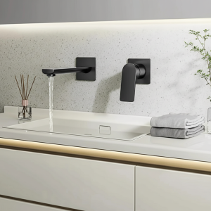 Robinet mural de salle de bains, robinet mural chaud et froid, robinet mural en cuivre canon mural de salle de bains, robinet dissimulé Robinet mural de salle de bains, robinet mural chaud et froid, robinet mural en cuivre canon mural de salle de bains, robinet dissimulé