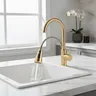 Robinet de cuisine à économie d'eau en or…