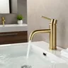 Robinet de lavabo en or brossé en laiton…
