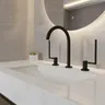 Robinet de lavabo noir mat à 2 trous – vue 1