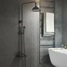 HORainfall-Ensemble de douche à poignée en laiton noir – vue 1