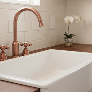 Poignée de bain en cuivre croisé pour évier de cuisine, remplacement unique de poignée d’eau de fleur de prunier Poignée de bain en cuivre croisé pour évier de cuisine, remplacement unique de poignée d’eau de fleur de prunier