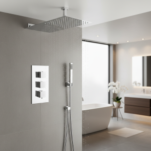 HORain-Ensemble de douche cascade thermostatique, corps en laiton, robinet de centre commercial, bain moderne HORain-Ensemble de douche cascade thermostatique, corps en laiton, robinet de centre commercial, bain moderne