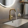 Robinet de salle de bains en or brossé – vue 1