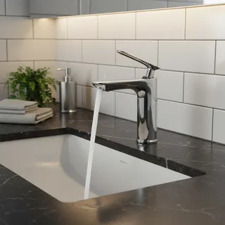 Mitigeur lavabo monocommande contemporain corps cylindrique élancé bec…