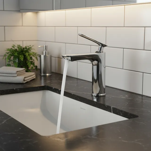 Mitigeur lavabo monocommande contemporain corps…