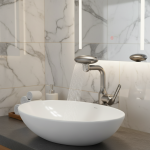 Robinet de lavabo cascade multifonctionnel, 4 modes de sortie d&rsquo;eau, robinet de pulvérisation 360 ° Rotation, mitigeur d&rsquo;évier d&rsquo;eau chaude et froide pour salle de bain