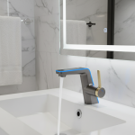 Robinet de lavabo à affichage de la température haut de gamme, lumière LED, pulvérisateur à 2 Modes, mélangeur d&rsquo;évier d&rsquo;eau chaude et froide, robinet de lavage à trou unique pour salle de bains