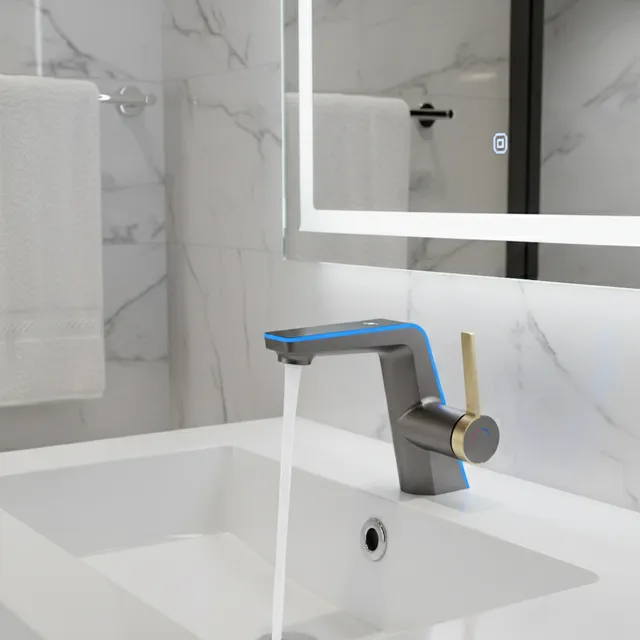 Robinet de lavabo à affichage de la température haut de…
