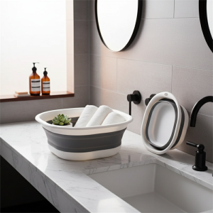 Bassins pliants en plastique, lavabos portables, baignoire à linge pliante, bassin pour bébé et adulte, accessoires HOKitchen