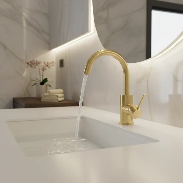 Robinet mitigeur de lavabo à levier unique et bec…