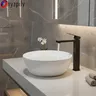 Robinet de lavabo de salle de bains noir mat