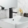 Mitigeur lavabo bain noir mat inox 304 monocommande bec… – vue 1