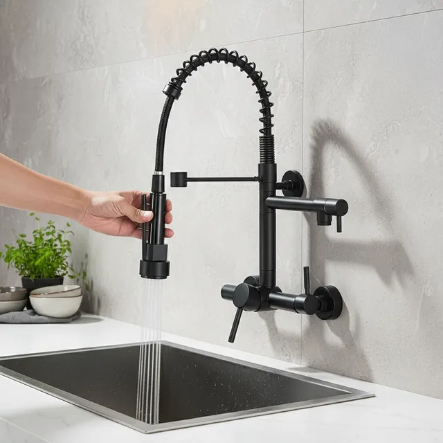 Robinet de cuisine noir