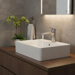 Robinet d&rsquo;eau froide et chaude en acier inoxydable, robinet de ark, poignée unique, accessoires de centre commercial de toilette