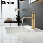 Robinets de lavabo en Bronze Antique, robinet de salle de bains en laiton chaud et froid, robinet d&rsquo;évier de salle de bains monté sur le pont, robinet de lavabo mélangeur d&rsquo;eau