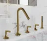 Becola robinet baignoire plage cinq trous bec col cygne… – vue 1