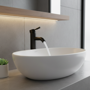 Robinet noir de style minimaliste en acier inoxydable, eau chaude et froide, évier de centre commercial, bassin F/05 et