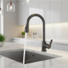Mitigeur Cuisine Monocommande colcygne Haut Bec Extractible Doublejet Rotatif360 Inox Brossé Anthracite Contemporain Monotrou Encastrable Laiton Céramique Poignée Unique