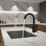 Robinet de grue de centre commercial en dégradnoir, acier inoxydable 304, robinet d&rsquo;évier à rotation 360, robinet de lavage à chaud et à froid, poignée unique