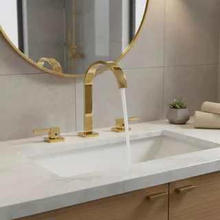 Robinet de lavabo doré