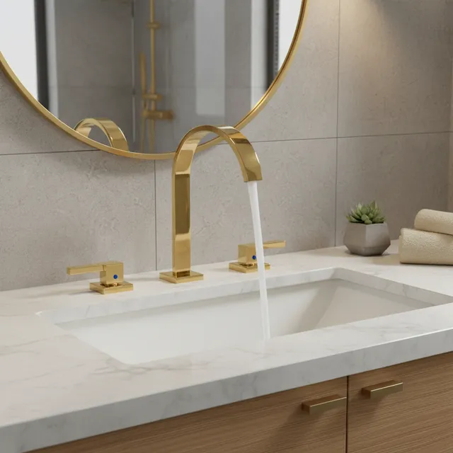 Robinet de lavabo doré