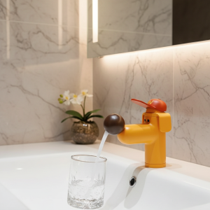 Robinet créatif en cuivre pour chiot, chapeau mignon, pour trou de 35mm de diamètre, évier de salle de bains, cuisine créative, accessoires de salle de bains, cadeau