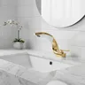 Robinet de salle de bains en laiton or blanc – vue 1