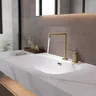 Robinet de salle de bains en laiton brossé doré – vue 1