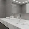 Mitigeur lavabo monocommande acier…
