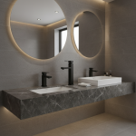 Robinet de lavabo de salle de bains, robinet de lavabo carré noir mat, mitigeur de lavabo de salle de bains noir, robinet mitigeur à poignée unique, robinet de lavabo