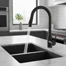 Robinet de cuisine noir à deux fonctions