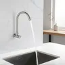 Robinet de cuisine mural en acier inoxydable
