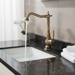 SHBSHAIMY-Robinet de ark en laiton antique traditionnel, robinet de centre commercial chaud et froid, poignée unique, trou unique SHBSHAIMY-Robinet de ark en laiton antique traditionnel, robinet de centre commercial chaud et froid, poignée unique, trou unique