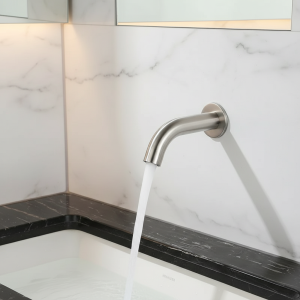 HOANCEES-Robinet d&rsquo;Eau Froide en Acier Inoxydable, Évier Mural F/05 et à Pression Tactile, pour Toilette