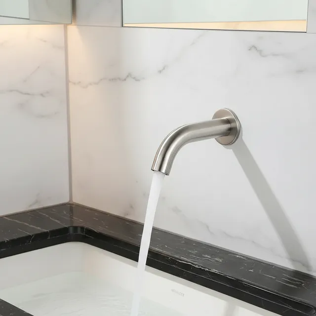 Robinet Mural Lavabo Acier Inoxydable Brossé Nickel…
