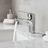 Robinet de lavabo de salle de bains chromé