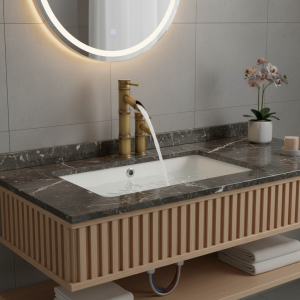 Robinet de salle de bains robinets de lavabo en laiton robinet de luxe grand bambou eau chaude froide avec deux tuyaux cuisine jardin extérieur robinets de WC Robinet de salle de bains robinets de lavabo en laiton robinet de luxe grand bambou eau chaude froide avec deux tuyaux cuisine jardin extérieur robinets de WC