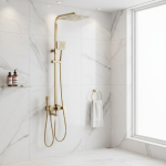 OXG-Système de Douche à Grue en Nickel Brossé Or, Ensemble de Bidet à Colonne de Pluie