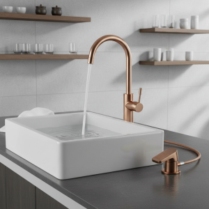 Bassin à pédale unique monté au sol, cuivre, hôpital, laboratoire médical, interrupteur au pied, robinet, évier de cuisine, 1 pièce Bassin à pédale unique monté au sol, cuivre, hôpital, laboratoire médical, interrupteur au pied, robinet, évier de cuisine, 1 pièce