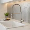 Robinet de cuisine en Nickel brossé à ressort