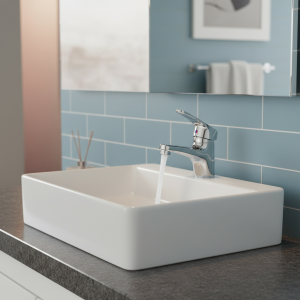 Robinet d’évier robinet de lavabo d’eau chaude et froide robinet de lavage de visage mitigeur de lavabo monté sur le pont robinets d’eau robinet chromé pour salle de bains Robinet d’évier robinet de lavabo d’eau chaude et froide robinet de lavage de visage mitigeur de lavabo monté sur le pont robinets d’eau robinet chromé pour salle de bains