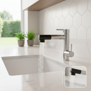 Robinet de cuisine cascade 4 modes universel 720 ° Pulvérisateur à bec pivotant, connecteur de robinet d’évier multifonctionnel, installations de salle de bains Robinet de cuisine cascade 4 modes universel 720 ° Pulvérisateur à bec pivotant, connecteur de robinet d’évier multifonctionnel, installations de salle de bains