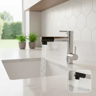Robinet de cuisine cascade 4 modes universel 720 ° Pulvérisateur à bec…