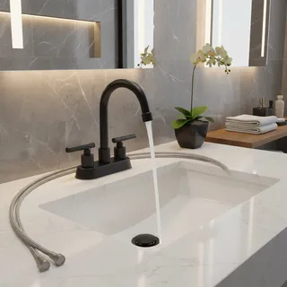 Robinets de salle de bains noirs