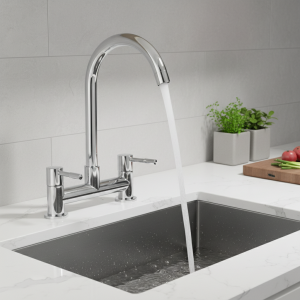 Robinet d’évier de cuisine chromé à Double poignée, levier moderne, mélangeur froid et chaud, robinet de lavabo à 2 trous, robinet monté sur socle, ustensiles de cuisine Robinet d’évier de cuisine chromé à Double poignée, levier moderne, mélangeur froid et chaud, robinet de lavabo à 2 trous, robinet monté sur socle, ustensiles de cuisine