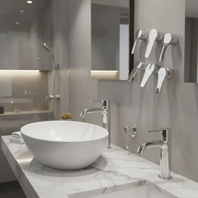 Salle de bains robinet chaud et froid lavabo robinet…
