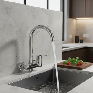 Robinet mitigeur de lavabo, robinet d’eau chaude et froide mural de cuisine en laiton, robinet universel Robinet mitigeur de lavabo, robinet d’eau chaude et froide mural de cuisine en laiton, robinet universel